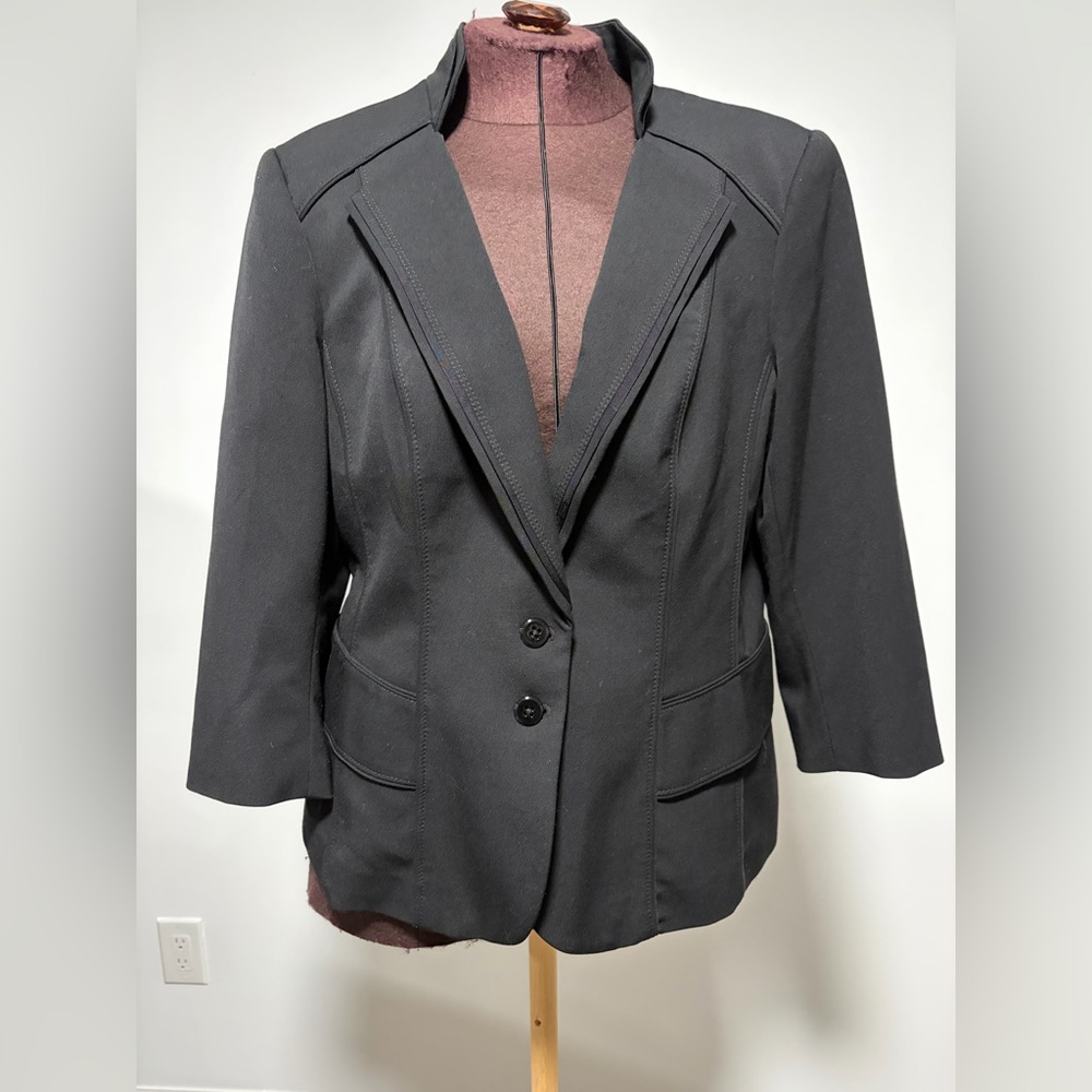 WHBM Classic Black Women's Blazer Jacket sz 14